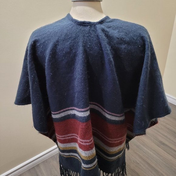 dark blue with striped aztec pattern shrug - Picture 3 of 4